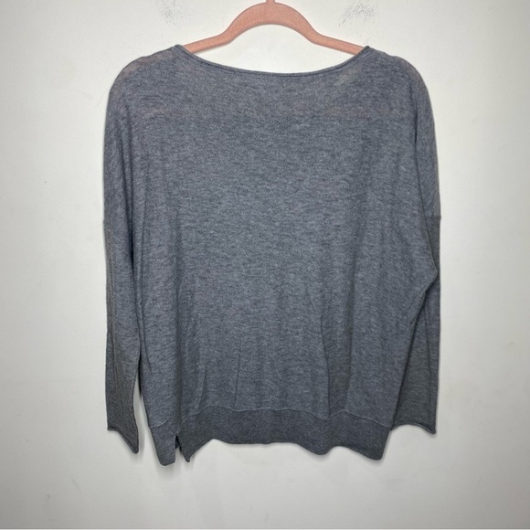 Helmut Lang Gray Oversized Boatneck Dolman Sleeve Sweater - Picture 3 of 3